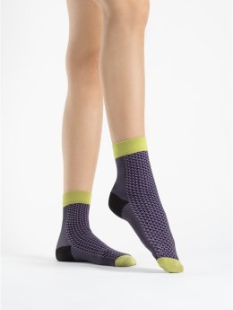 SKARPETKI OP-ART 40 DEN SALE uni dark lilac