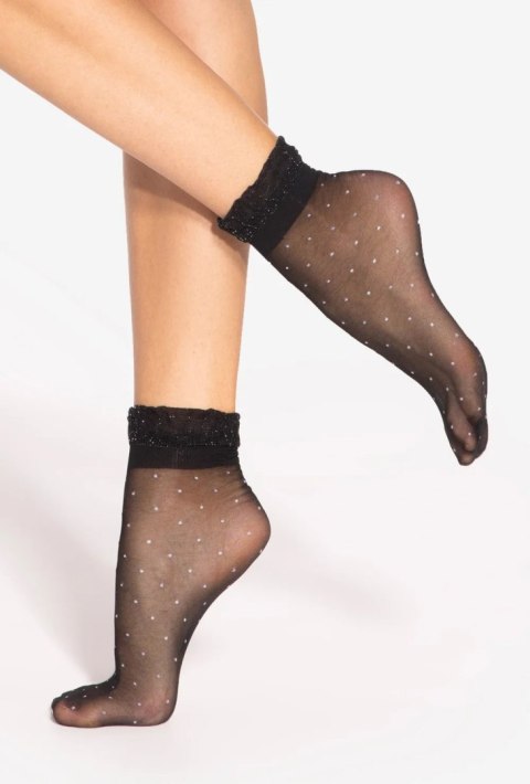 SKARPETKI SPRING VIBES WZ.06 15 DEN uni nero-silver