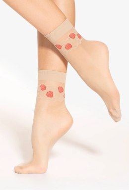 SKARPETKI SPRING VIBES WZ.10 15 DEN uni sabia/red