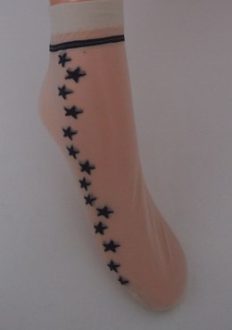 SKARPETKI STARS 20 DEN uni ecru/fumo