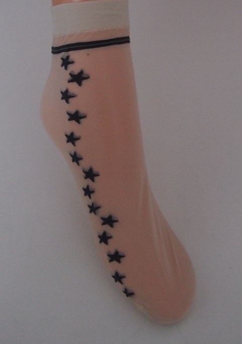 SKARPETKI STARS 20 DEN uni ecru/fumo SKARPETKI STARS 20 DEN uni ecru/fumo