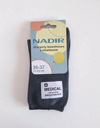 SKARPETY BEZUCISKOWE Z ELASTANEM 35-37 grafit