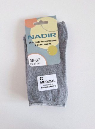 SKARPETY BEZUCISKOWE Z ELASTANEM 38-40 średni melange