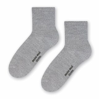SKARPETY DAMSKIE MERINO WOOL 130 35-37 szary