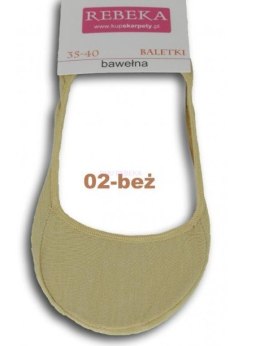 BALERINKI BAWEŁNA 1251 35-40 beżowy