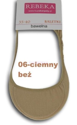 BALERINKI BAWEŁNA 1251 35-40 ciemny beż