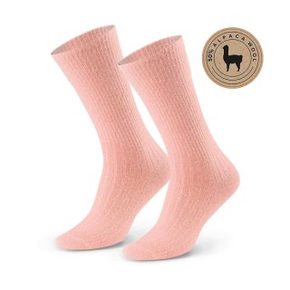 SKARPETY DAMSKIE ALPACA WOOL 50% 044 38-40 ciemny różowy