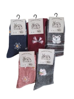 SKARPETY DAMSKIE ANGORA 008 39-42 mix kolor / mix wzór
