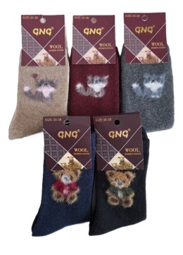 SKARPETY DAMSKIE GNG 003 ANGORA 39-42 mix kolor / mix wzór