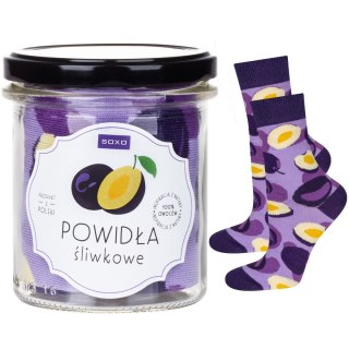 SKARPETY DAMSKIE SOXO W SŁOIKU 35-40 powidła śliwkowe