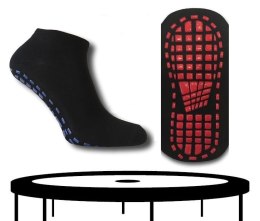 SKARPETY DO YOGI/TRAMPOLINY ABS 31-34 czarny/czerwony