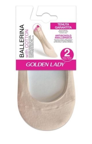 STOPKI BALLERINA BAWEŁNA 6P 2 PARY 39-42 naturale