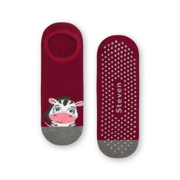 STOPKI DAMSKIE FROTTE ABS 132 35-37 038 bordowy/zebra