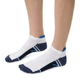 STOPKI DAMSKIE SPORTOWE 050 38-40 biały/granatowy 153