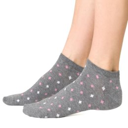 STOPKI DAMSKIE SUMMER SOCKS 114 35-37 ciemny szary/romby 131