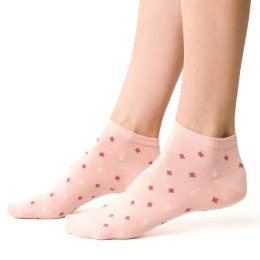 STOPKI DAMSKIE SUMMER SOCKS 114 35-37 morelowy/romby 130