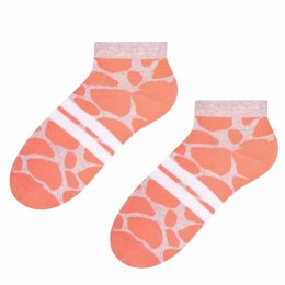 STOPKI DAMSKIE SUMMER SOCKS 114 35-37 pomarańczowy/beżowy 035