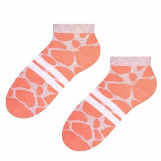 STOPKI DAMSKIE SUMMER SOCKS 114 35-37 pomarańczowy/beżowy 035