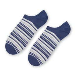 STOPKI WZOROWANE 021 44-46 szary/jeans-paski 035
