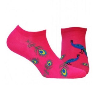 STOPKI WZOROWANE FUNKY 30-34 pink.c6n/wz.993