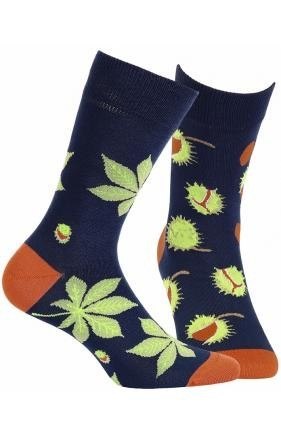 SKARPETKI WZOROWANE FUNKY 30-34 navy.b85/wz.082