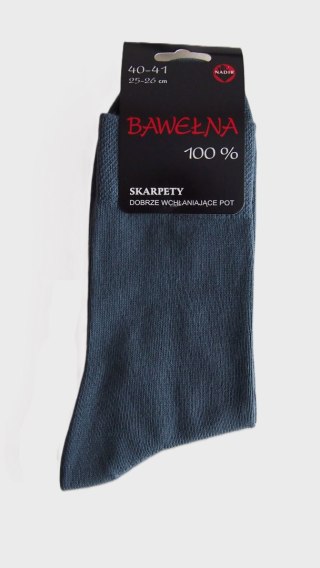 SKARPETY BAWEŁNA 100% 40-41 ciemny szary