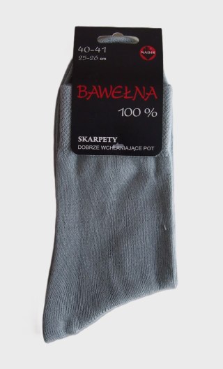 SKARPETY BAWEŁNA 100% 44-45 jasny szary
