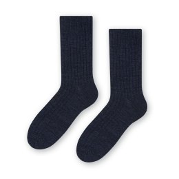 SKARPETY MĘSKIE ALPACA WOOL 044 44-46 granatowy
