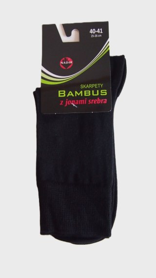 SKARPETY MĘSKIE BAMBUS AG+ 40-41 czarny