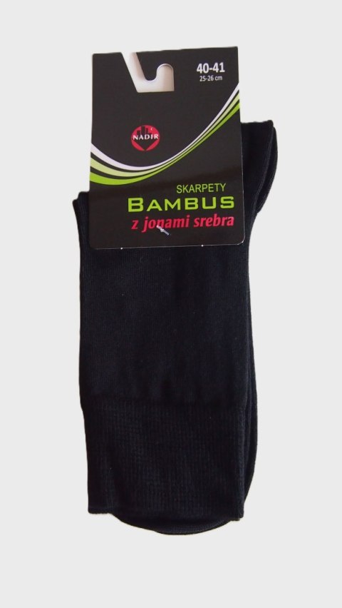 SKARPETY MĘSKIE BAMBUS AG+ 40-41 czarny