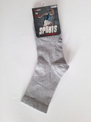 SKARPETY SPORTS AG+ 36-38 szary