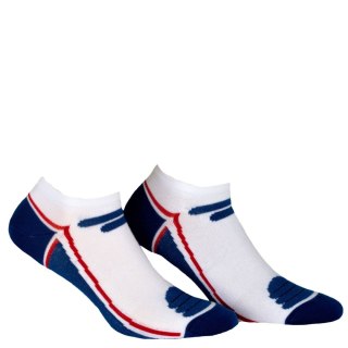 STOPKI SPORTIVE WZOROWANE AG+ 39-41 white.05a/wz.951