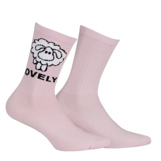 SKARPETKI DZIEWCZĘCE LOVELY 39-41 pearl pink