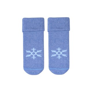 SKARPETKI FROTTE NIEMOWLĘCE 156 14-16 004 niebieski/śnieżka