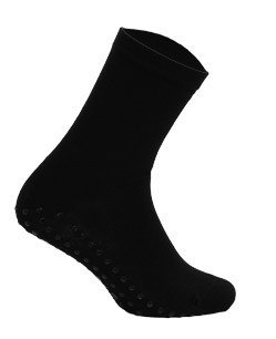 SKARPETKI GŁADKIE Z ABS 6-11 LAT 30-32 black.g95/wz.002