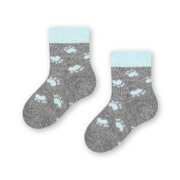 SKARPETKI NIEMOWLĘCE COTTON CANDY 138 11-13 ciemny szary/łapki 276
