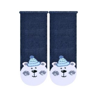 SKARPETKI NIEMOWLĘCE COTTON CANDY 138 11-13 jeans/biały miś 127