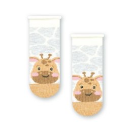 SKARPETKI NIEMOWLĘCE COTTON CANDY 138 11-13 szary/żyrafa 356