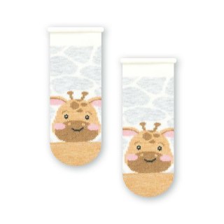 SKARPETKI NIEMOWLĘCE COTTON CANDY 138 11-13 szary/żyrafa 356