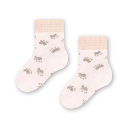 SKARPETKI NIEMOWLĘCE COTTON CANDY 138 14-16 różowy/łapki 263