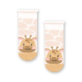 SKARPETKI NIEMOWLĘCE COTTON CANDY 138 14-16 różowy/żyrafa 357