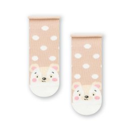 SKARPETKI NIEMOWLĘCE COTTON CANDY 138 17-19 beżowy/miś 359