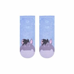 SKARPETKI NIEMOWLĘCE COTTON CANDY 138 17-19 błękitny/osioł 136