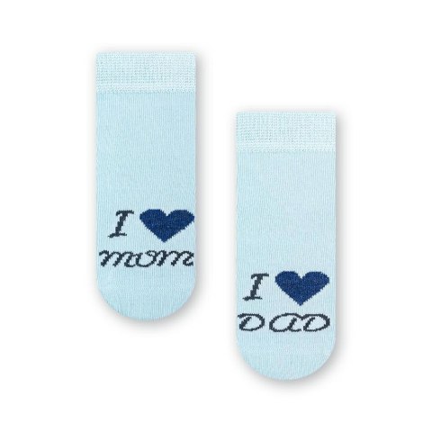 SKARPETKI NIEMOWLĘCE COTTON CANDY 138 17-19 niebieski/ i love mom 242 SKARPETKI NIEMOWLĘCE COTTON CANDY 138 17-19 niebieski/ i love mom 242