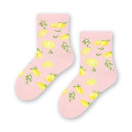SKARPETKI NIEMOWLĘCE COTTON CANDY 138 23-25 różowy/cytryny 238