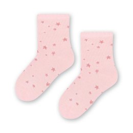 SKARPETKI NIEMOWLĘCE COTTON CANDY 138 23-25 różowy/gwiazdki 236
