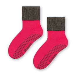 SKARPETY DZIECIĘCE FROTTE ABS 038 29-31 021 różowy/grafitowy