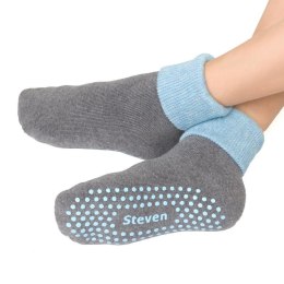 SKARPETY DZIECIĘCE FROTTE ABS 038 32-34 020 melanż szary/błękitny