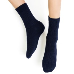 SKARPETY DZIECIĘCE MERINO WOOL BEZUCISKOWE 130 29-31 granatowy