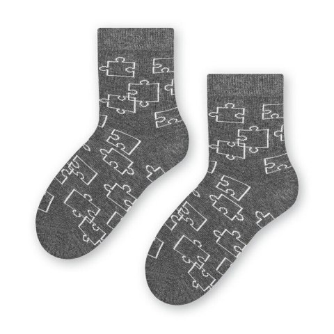 SKARPETY DZIECIĘCE RODZINNE 084 26-28 013 grafitowy/puzzle SKARPETY DZIECIĘCE RODZINNE 084 26-28 013 grafitowy/puzzle